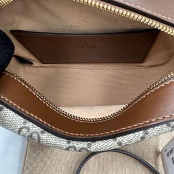 Women's Gucci Horsebit 1955 small shoulder bag GG Supreme made in Italy - Picture 6 of 16